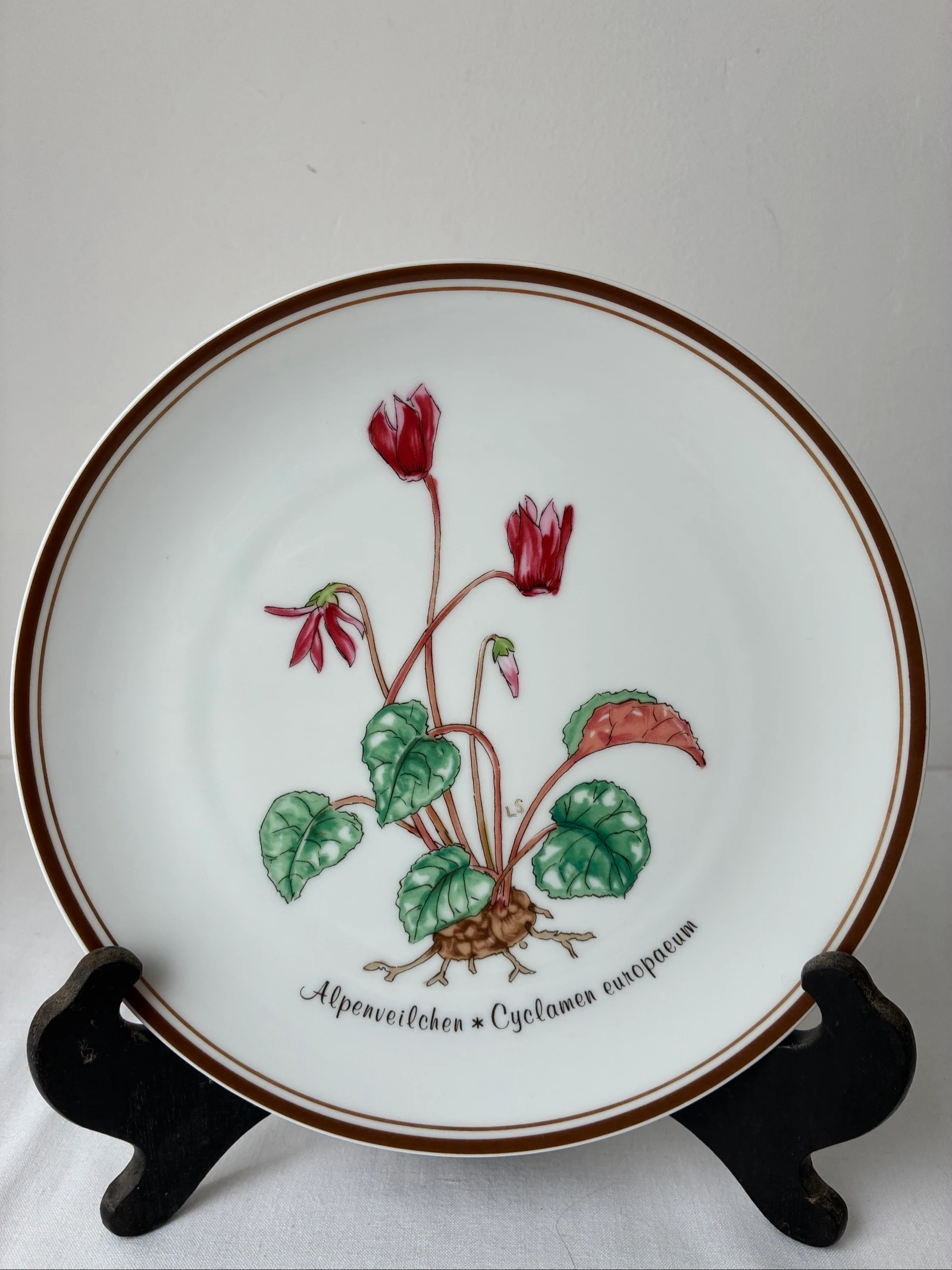 Rosenthal Classic Rose verzamelbord – "Aus Liebe zur Natur" Nr. 4 Alpenveilchen (1978)